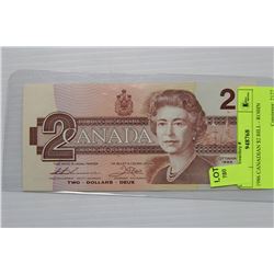 1986 CANADIAN $2 BILL - ROBIN