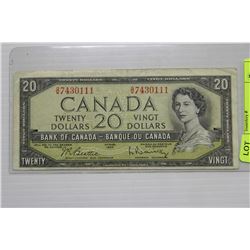 1954 CANADIAN $20 BILL