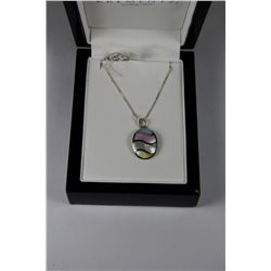 KREMENTZ STERLING .925 SILVER MOTHER OF PEARL NECK