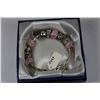 Image 1 : SILVER CHARM BRACELET PINK STONES
