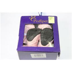 LOT OF 4 PEDIPET PINK LEATHER DOG SHOES -  SIZE 2