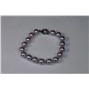 Image 1 : 8" PINK SEA SHELL PEARL BRACELET WITH 10MM PEARLS
