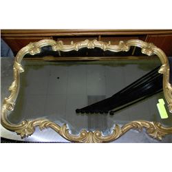 GOLD TONE DECORATIVE WALL MIRROR