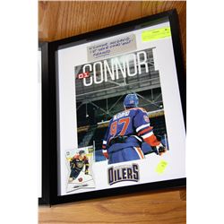 CONNOR MCDAVID 1ST YEAR CARD "MINT" FRAMED