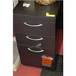 UNDERDESK 3-DRAWER FILE CABINET - NEW WITH KEYS