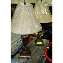 PAIR OF BROWN TONE FINISH DESIGNER LAMPS