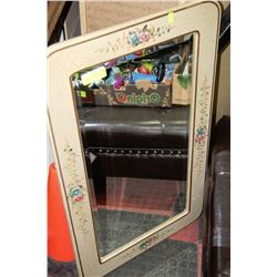 HANDPAINTED FLORAL DESIGN MIRROR