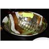 Image 1 : ABSTRACT DESIGN SILVER LEAF FRUITBOWL