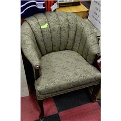 GREEN PARLOR CHAIR