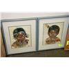 Image 1 : PAIR OF FRAMED OPPEL CHILDREN NATIVE ART PAINTING