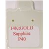 Image 2 : 14K Gold Sapphire Pendant Retail $120