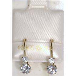 10K Gold Cubic Zirconia Earrings