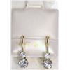 Image 1 : 10K Gold Cubic Zirconia Earrings
