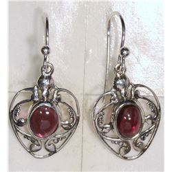 Sterling Silver Garnet Earrings
