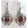 Image 1 : Sterling Silver Garnet Earrings