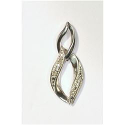 Sterling Silver Diamond Pendant