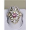 Image 1 : Sterling Silver Pink Cubic Zirconia Ring