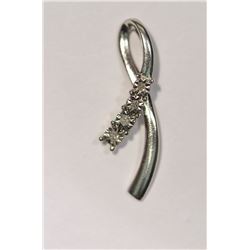 Sterling Silver 4 Diamonds Pendant