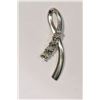 Image 1 : Sterling Silver 4 Diamonds Pendant