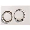 Image 2 : Sterling Silver Cubic Zirconia “R” Hoop Earrings