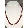 Image 1 : Sterling Silver Garnet & Pearl Necklace