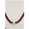 Image 2 : Sterling Silver Garnet & Pearl Necklace