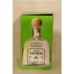 750ML BOTTLE OF PATRON TEQUILA SILVER 40%
