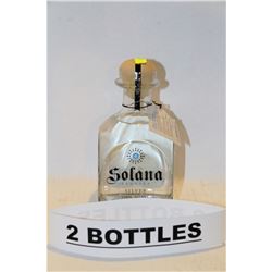 2 BOTTLES OF SOLANA TEQUILA SILVER 40%