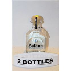 2 BOTTLES OF SOLANA TEQUILA SILVER 40%