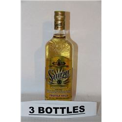 3 BOTTLES OF SAUZA TEQUILA 40%