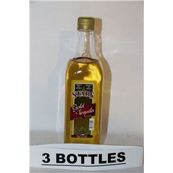 3 BOTTLES OF STARS GOLD TEQUILA 40%