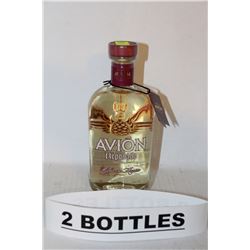 2 BOTTLES OF AVIÓN TEQUILA REPOSADO 40%