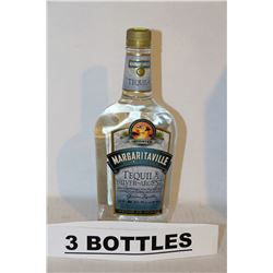 3 BOTTLES OF MARGARITAVILLE TEQUILA SILVER 40%