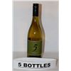 Image 1 : 5 BOTTLES OF 5 VINEYARDS PINOT BLANC WHITE WINE