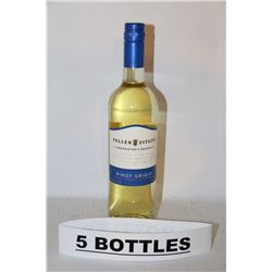 5 BOTTLES OF PELLER ESTATES PINOT GRIGIO