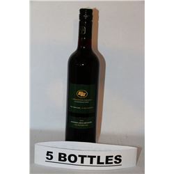 5 BOTTLES OF EDMONTON ESKIMO CABERNET-MERLOT