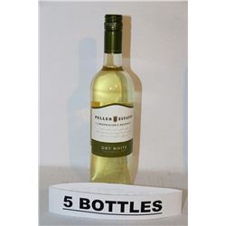 5 BOTTLES OF PELLER ESTATES DRY WHITE WINE