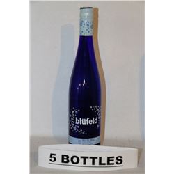 5 BOTTLES OF BLUFELD RIESLING WHITE WINE