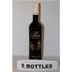 5 BOTTLES OF STARLING CASTLE SWEET RED WINE
