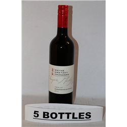 5 BOTTLES OF WAYNE GRETZKY OKANAGAN MERLOT