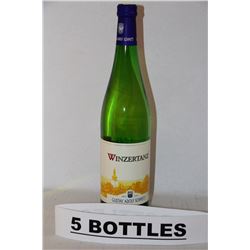 5 BOTTLES OF WINZERTANZ WHITE WINE
