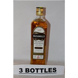 3 BOTTLES OF BUSHMILLS IRISH WHISKEY