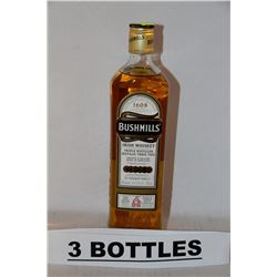 3 BOTTLES OF BUSHMILLS IRISH WHISKEY