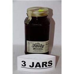 3 JARS OF OLE SMOKY BLACKBERRY MOONSHINE