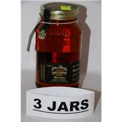 3 JARS OF OLE SMOKY CHARRED MOONSHINE