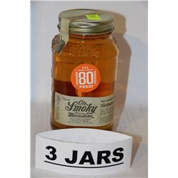 3 JARS OF OLE SMOKY STRAWBERRY MOONSHINE