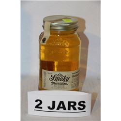 2 JARS OF OLE SMOKY PEACH MOONSHINE