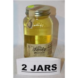 2 JARS OF OLE SMOKY LEMON DROP MOONSHINE