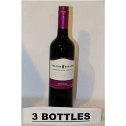 3 BOTTLES OF PELLER ESTATES SHIRAZ RED WINE