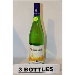 3 BOTTLES OF WINZERTANZ WHITE WINE